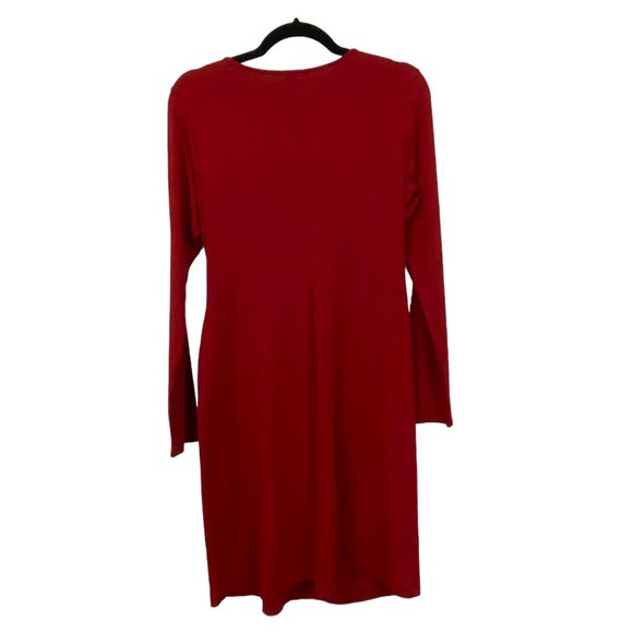 J. JILL Wearever Collection Red Ruched Side Stretch Dress Size S - Picture 7 of 8